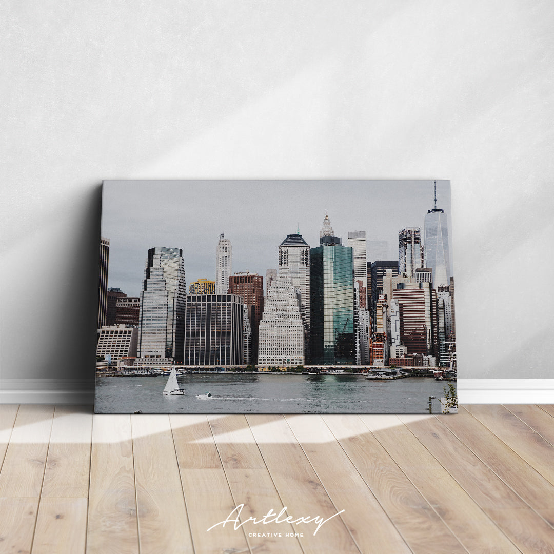 Manhattan Skyline from Brooklyn Bridge Park Canvas Print ArtLexy   