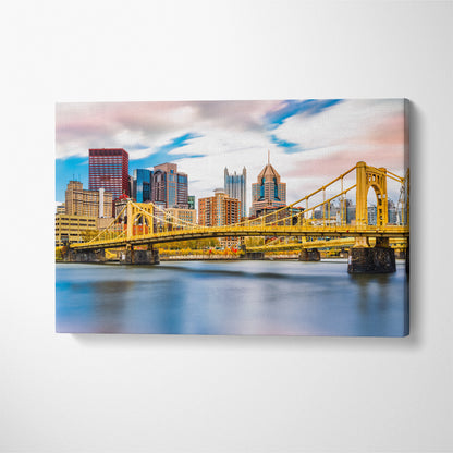 Rachel Carson Bridge Pittsburgh Pennsylvania Canvas Print ArtLexy 1 Panel 24"x16" inches 