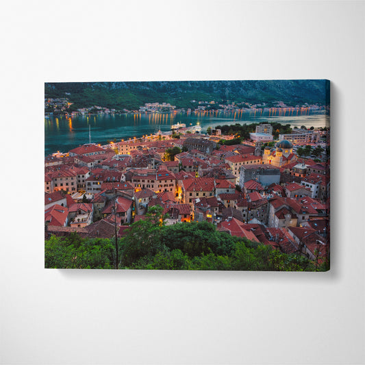 Bay of Kotor Montenegro Canvas Print ArtLexy 1 Panel 24"x16" inches 