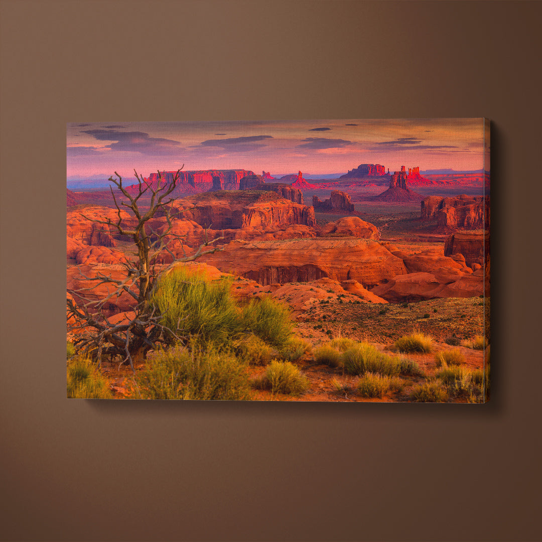 Hunts Mesa Monument Valley Arizona Canvas Print ArtLexy 1 Panel 24"x16" inches 
