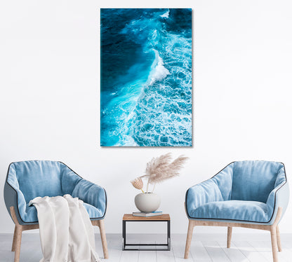 Blue Ocean Waves Canvas Print ArtLexy 1 Panel 16"x24" inches 