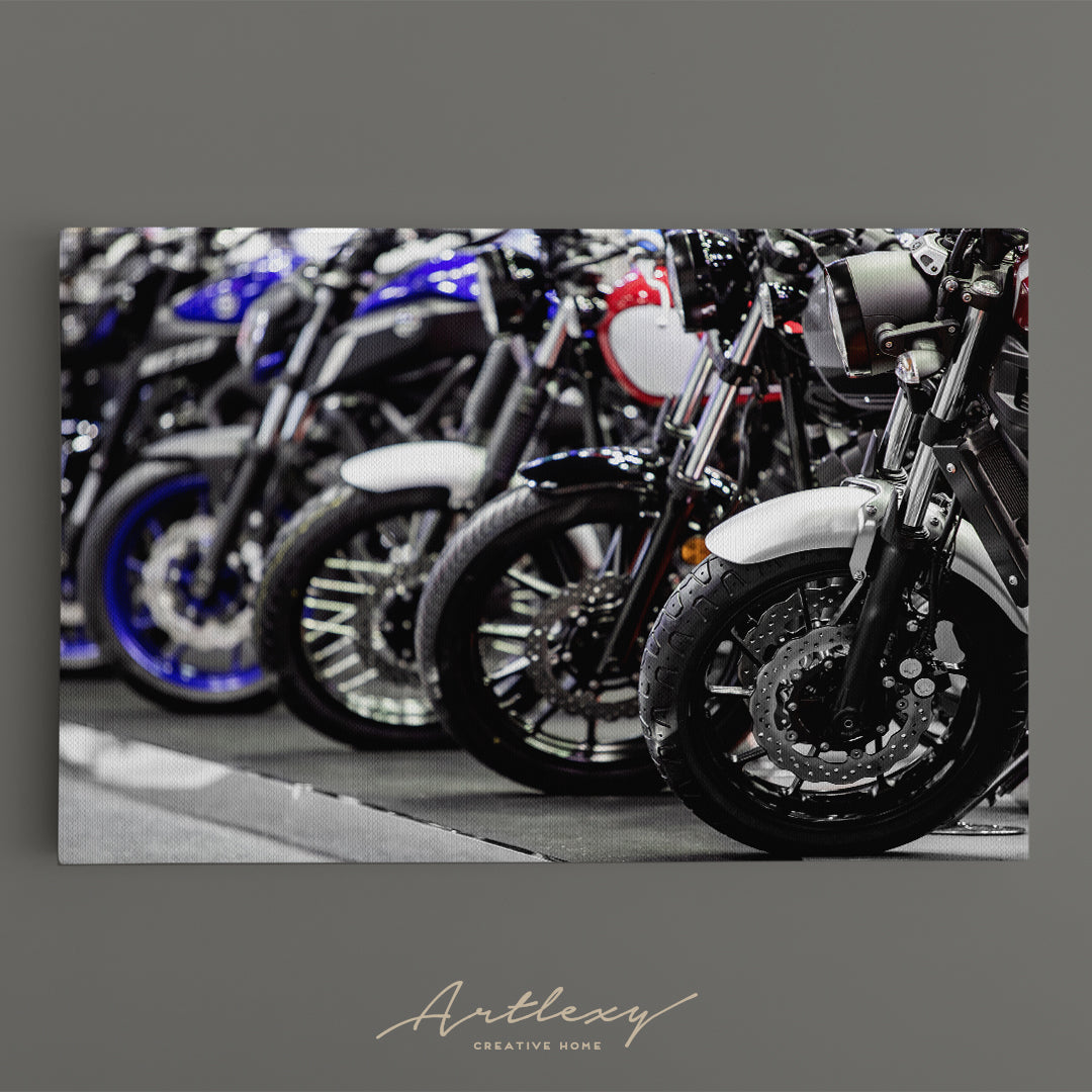 Motorcycles front Wheels Canvas Print ArtLexy   