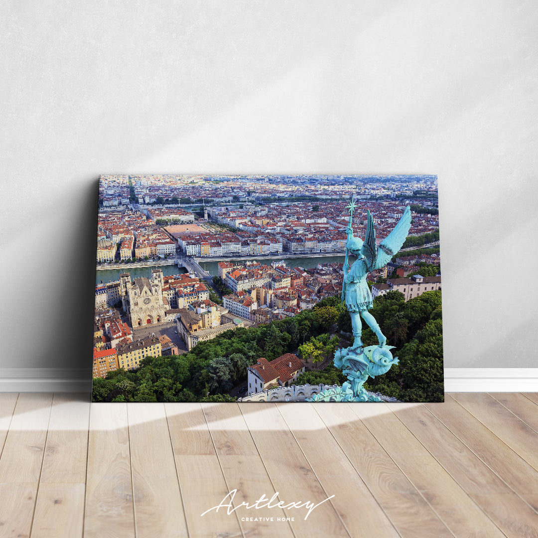 View of Lyon from Notre Dame de Fourviere Canvas Print ArtLexy   