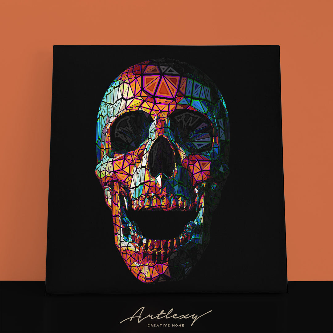 Colorful Skull Canvas Print ArtLexy   