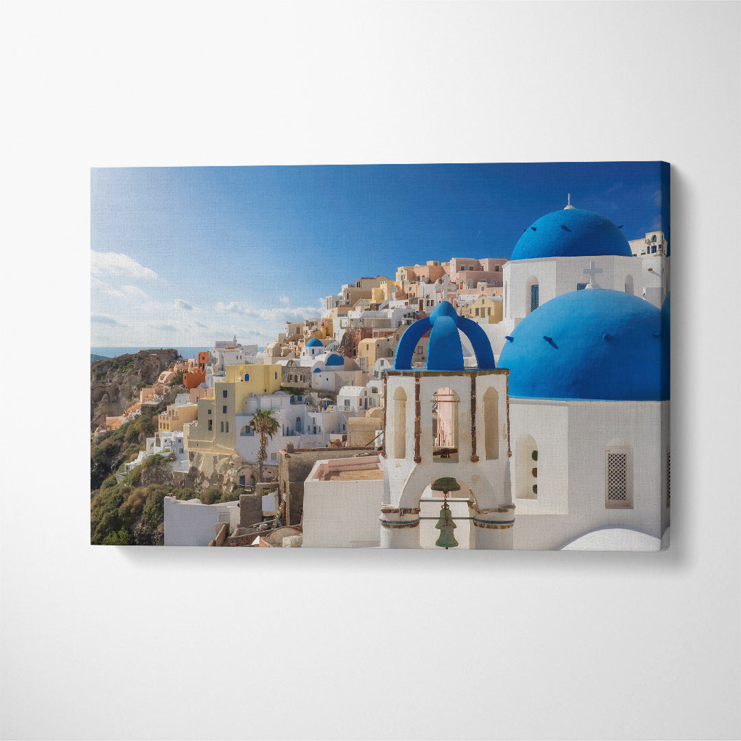 Greek Orthodox Church Santorini Island Greece Canvas Print ArtLexy 1 Panel 24"x16" inches 