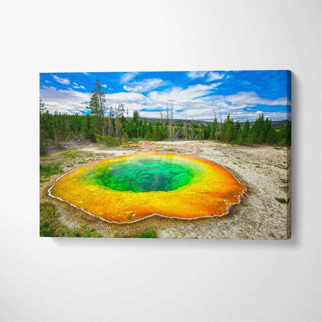 USA Wyoming Yellowstone National Park Canvas Print ArtLexy 1 Panel 24"x16" inches 