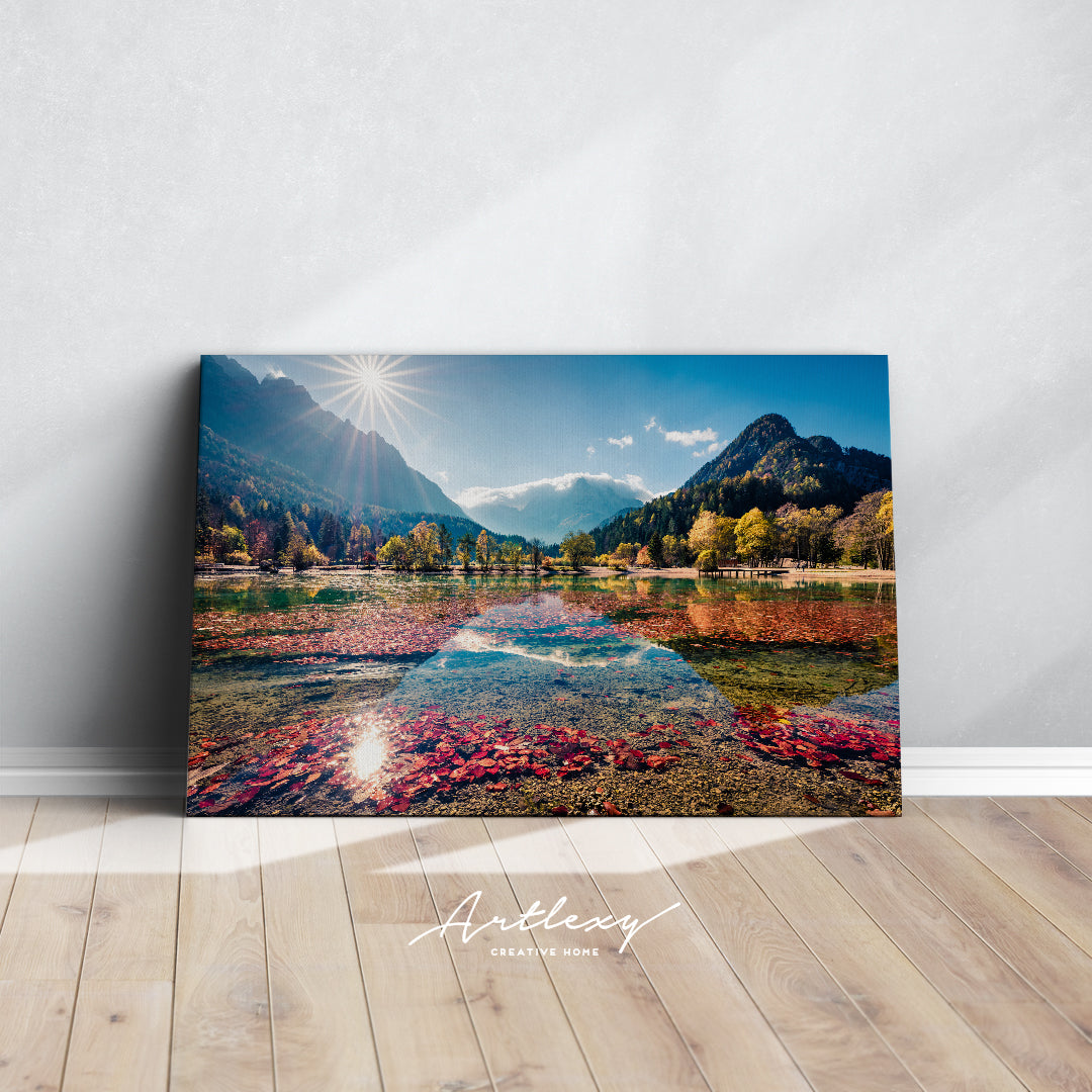 Jasna Lake in Autumn Julian Alps Slovenia Canvas Print ArtLexy   