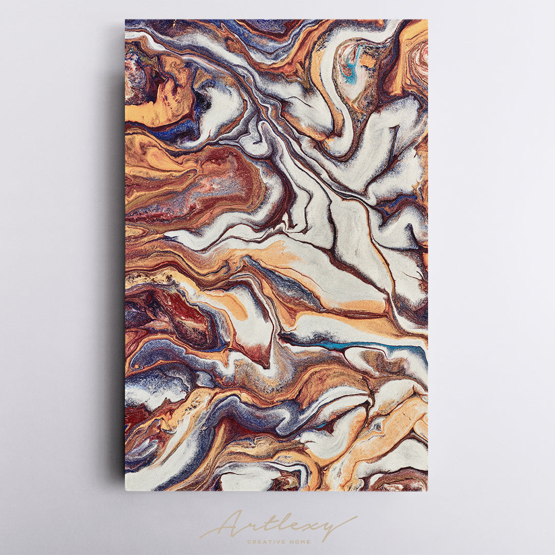 Modern Marble Fluid Art Canvas Print ArtLexy   