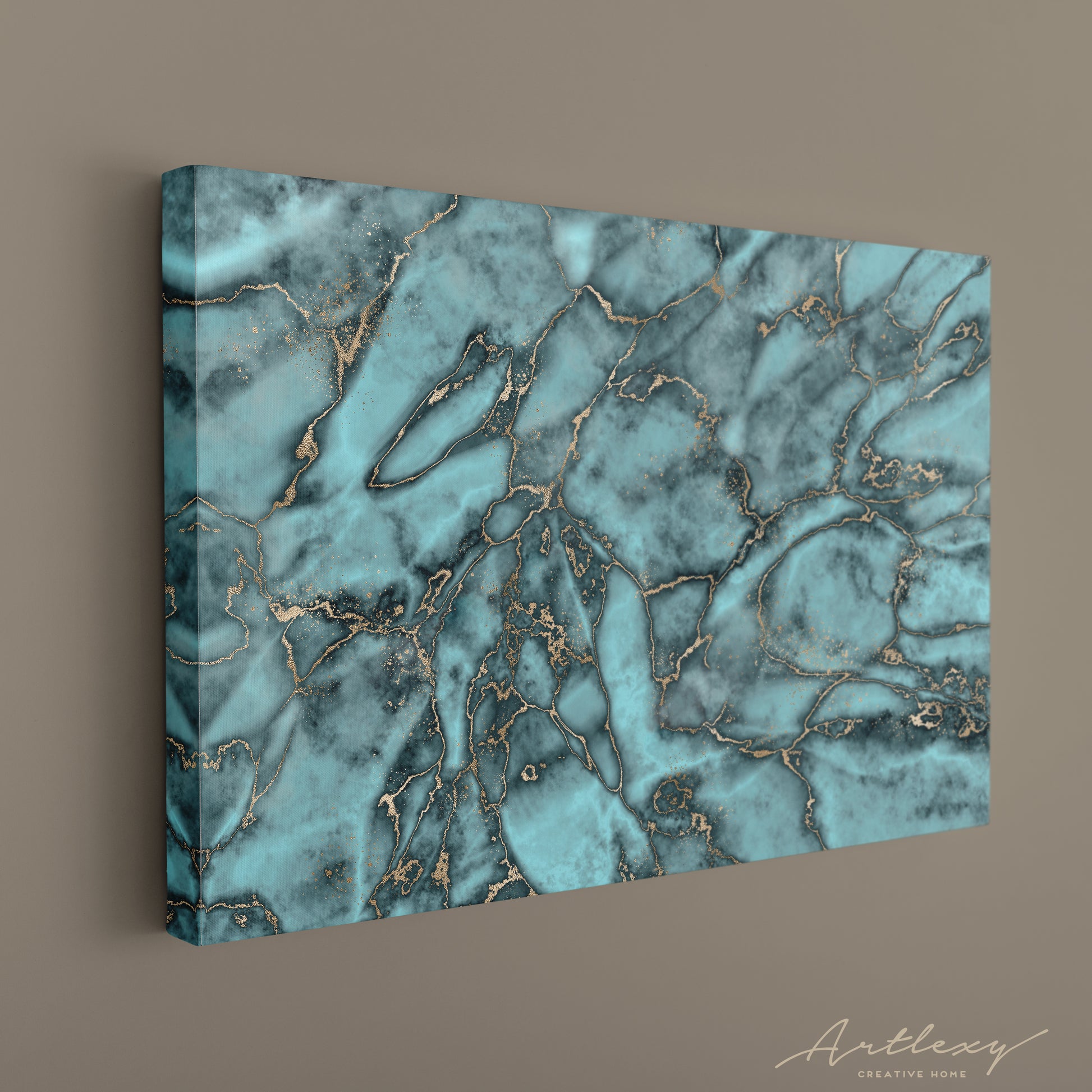 Marble Stone with Gold Veins Canvas Print ArtLexy   
