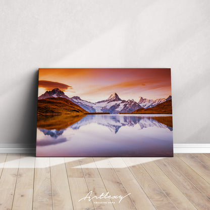 Swiss Alps Mountains Landscape Canvas Print ArtLexy   