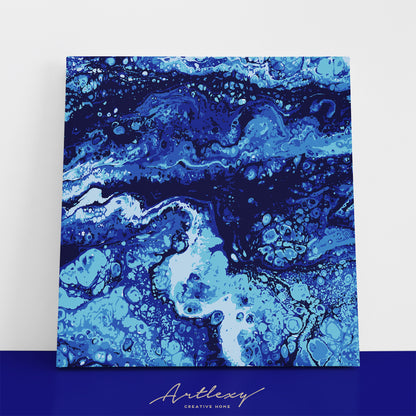 Abstract Blue Liquid Pattern Canvas Print ArtLexy   