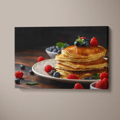 American Pancakes Canvas Print ArtLexy 1 Panel 24"x16" inches 