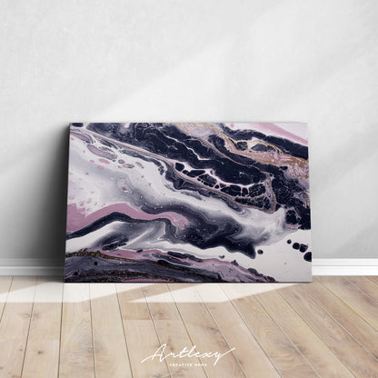 Abstract Lilac Wavy Marble Canvas Print ArtLexy   