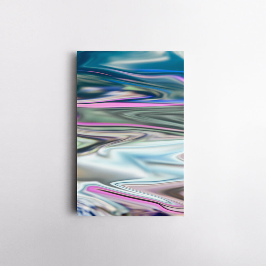 Abstract Holographic Liquid Metal Canvas Print ArtLexy   