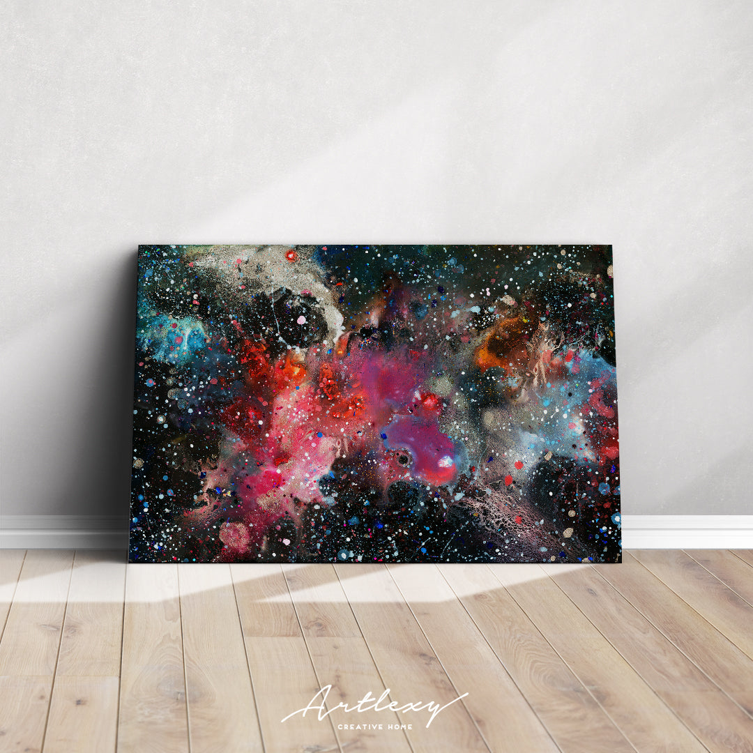 Abstract Colorful Space And Stars Canvas Print ArtLexy   