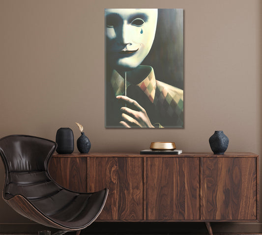 Expression Face Emotion Sadness Canvas Print ArtLexy 1 Panel 16"x24" inches 