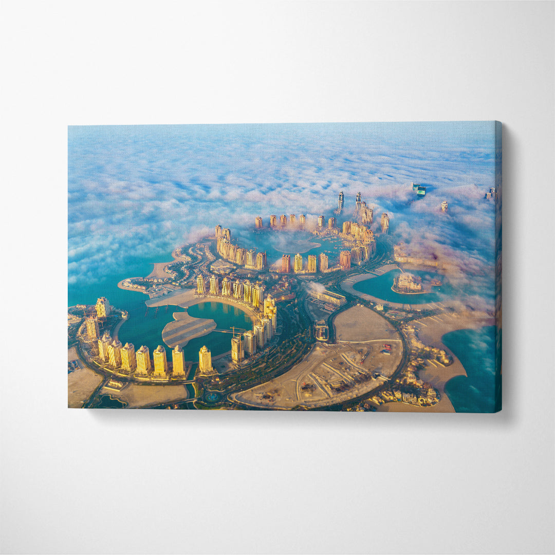 Pearl-Qatar Island Doha Canvas Print ArtLexy 1 Panel 24"x16" inches 
