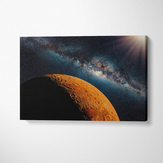 Mars Planet Canvas Print ArtLexy 1 Panel 24"x16" inches 