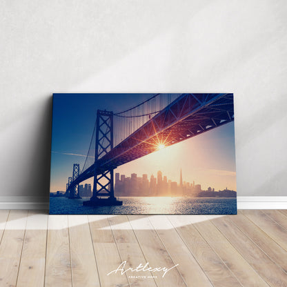 San Francisco Oakland Bay Bridge Canvas Print ArtLexy   