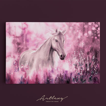 Wild White Horse Canvas Print ArtLexy   