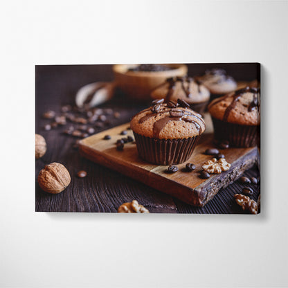 Chocolate Muffins Canvas Print ArtLexy 1 Panel 24"x16" inches 