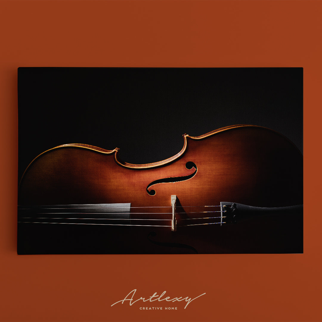 Silhouette of Cello Canvas Print ArtLexy   