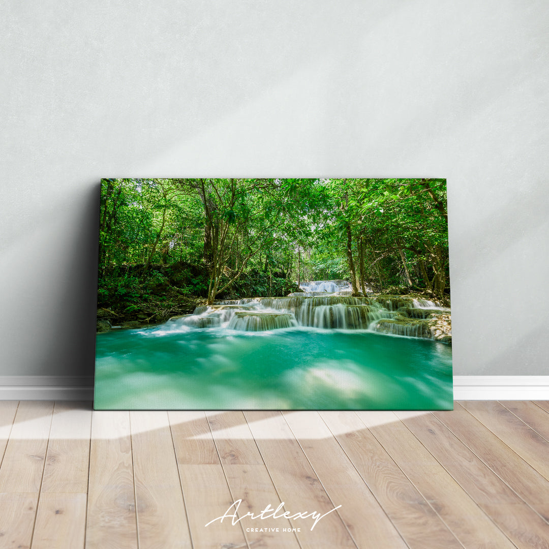 Huay Mae Khamin Waterfall Thailand Canvas Print ArtLexy   