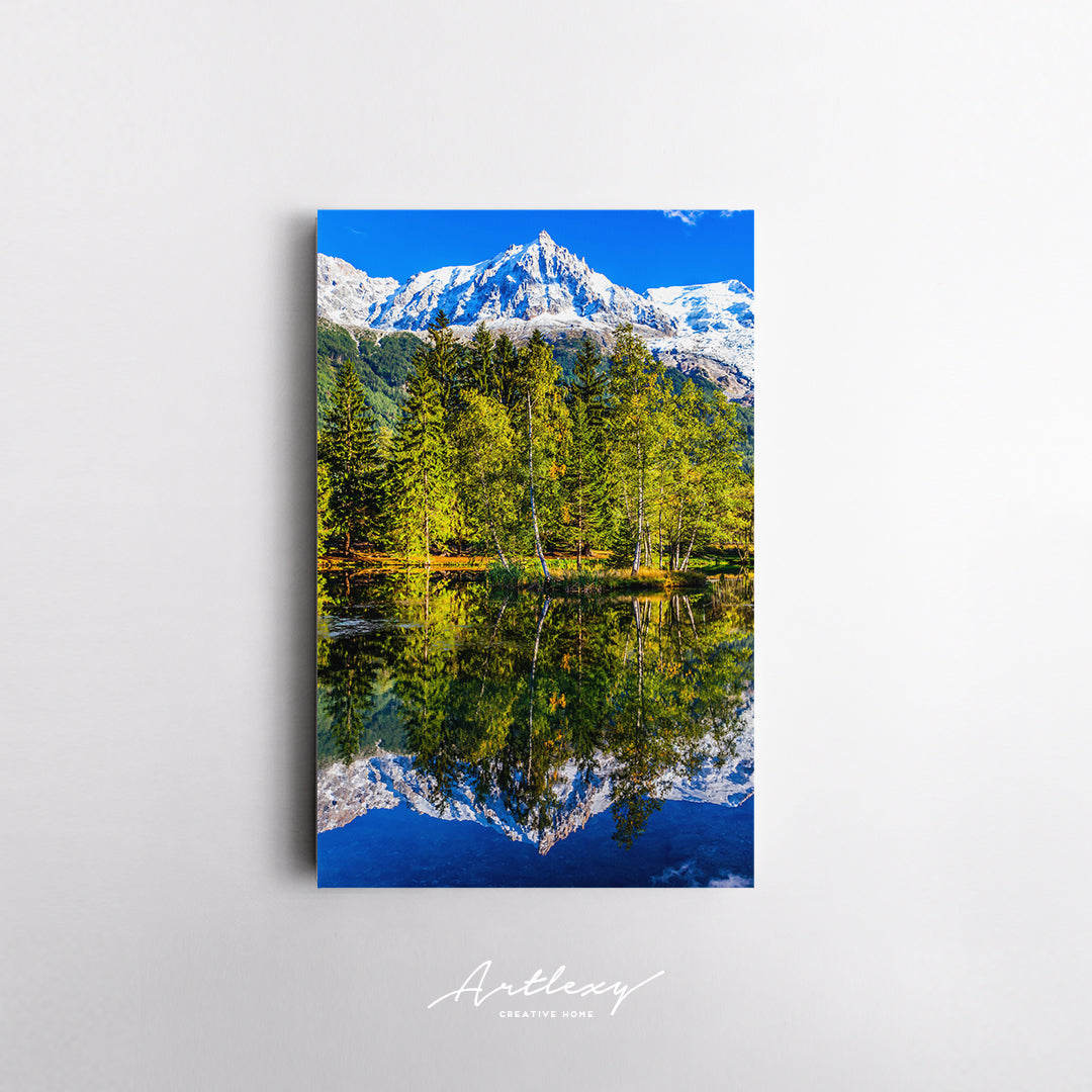 Lake Reflection of Snowy Mountains Canvas Print ArtLexy   