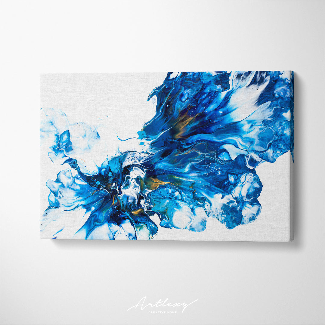 Abstract Blue Ink Splash Canvas Print ArtLexy   