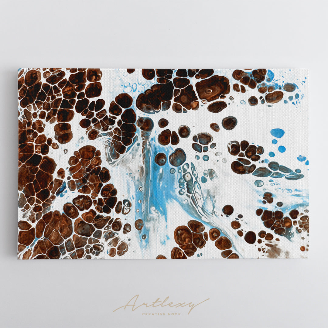 Abstract Bubbles on Liquid Acrylic Paint Canvas Print ArtLexy   