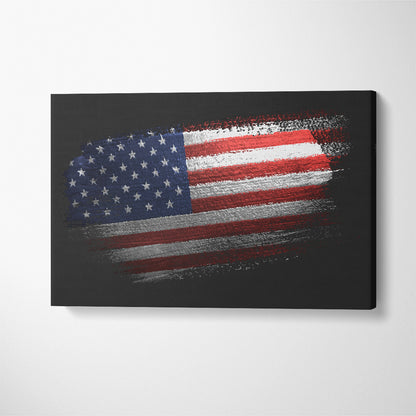 America Flag Canvas Print ArtLexy 1 Panel 24"x16" inches 