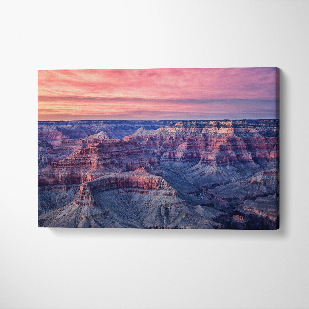 Grand Canyon National Park at Dusk USA Arizona Canvas Print ArtLexy 1 Panel 24"x16" inches 