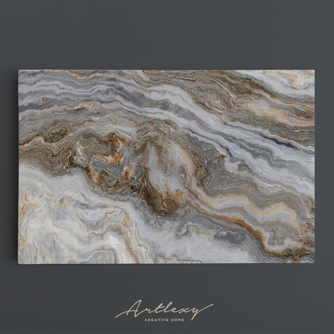 Marble with Curly Veins Canvas Print ArtLexy   