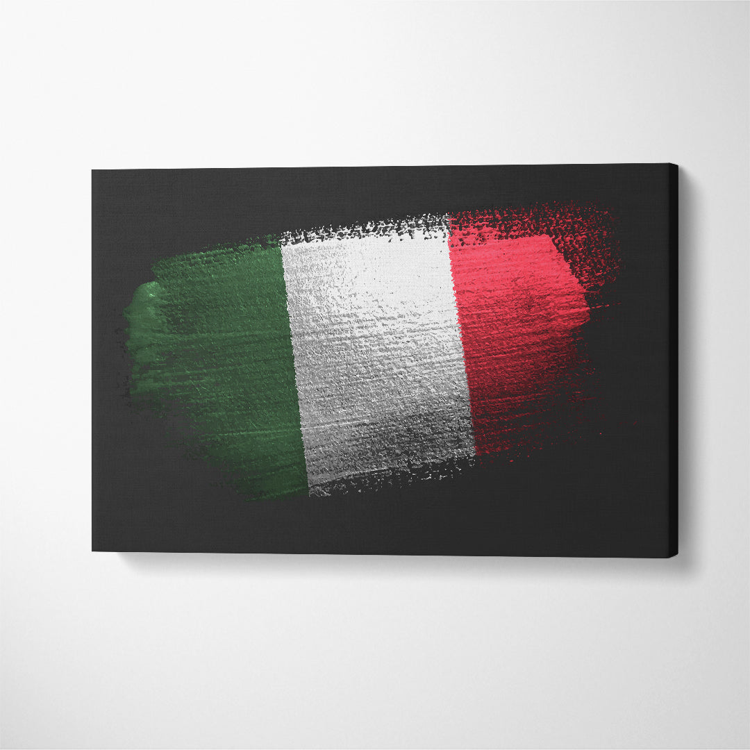 Italy Flag Canvas Print ArtLexy 1 Panel 24"x16" inches 