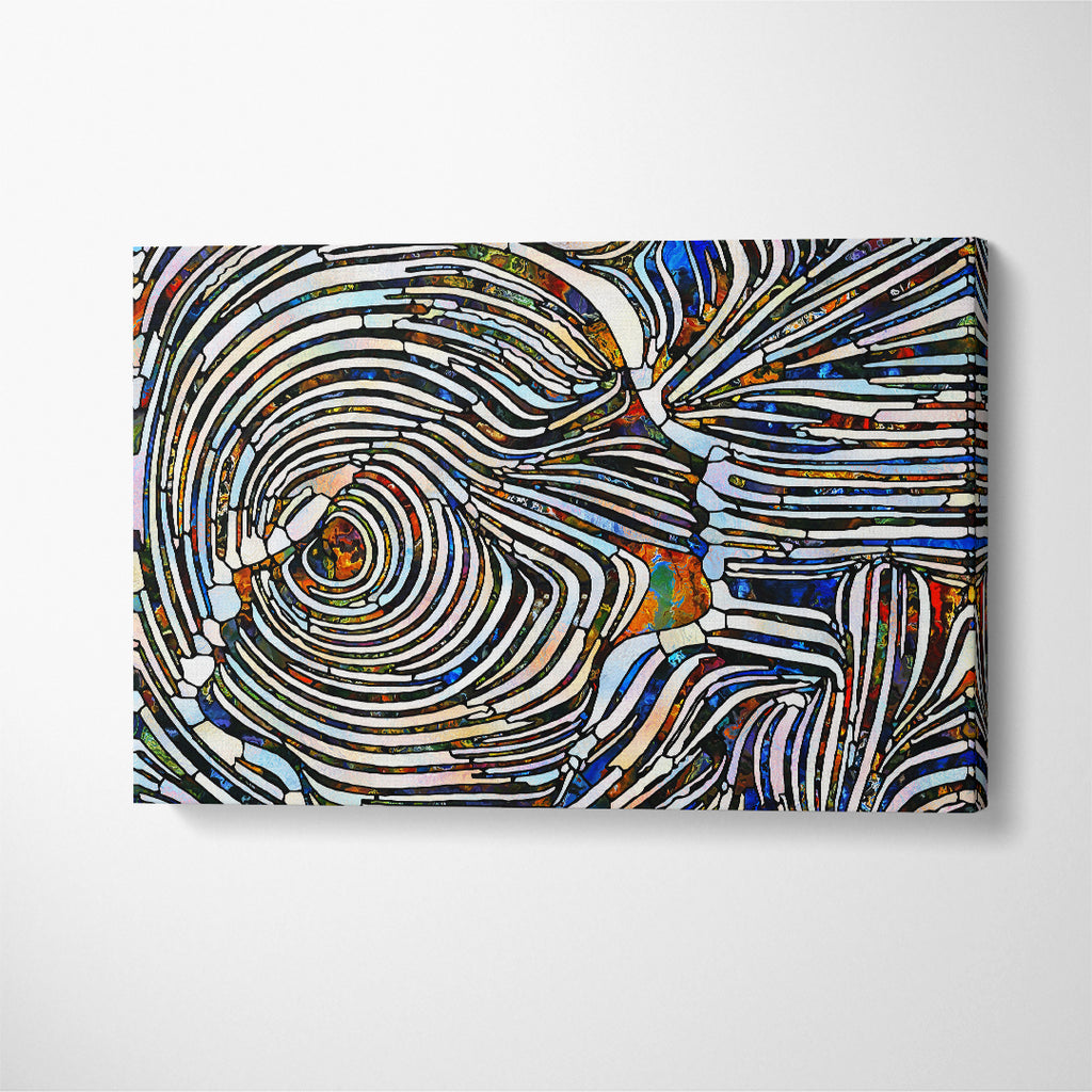 Abstract Multicolor Faces Canvas Print ArtLexy 1 Panel 24"x16" inches 