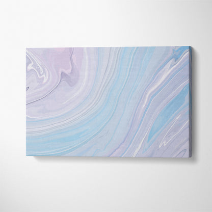 Pastel Blue and Pink Waves and Swirls Canvas Print ArtLexy   