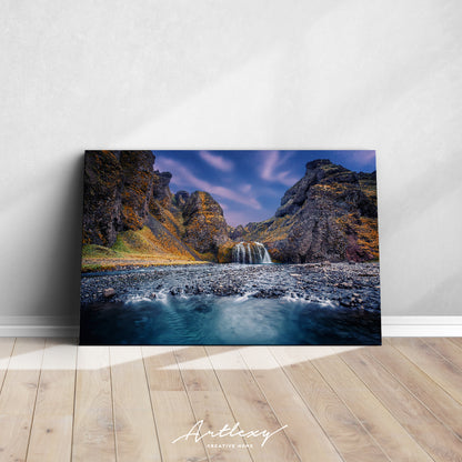 Wonderful Stjornarfoss Waterfall Iceland Canvas Print ArtLexy   
