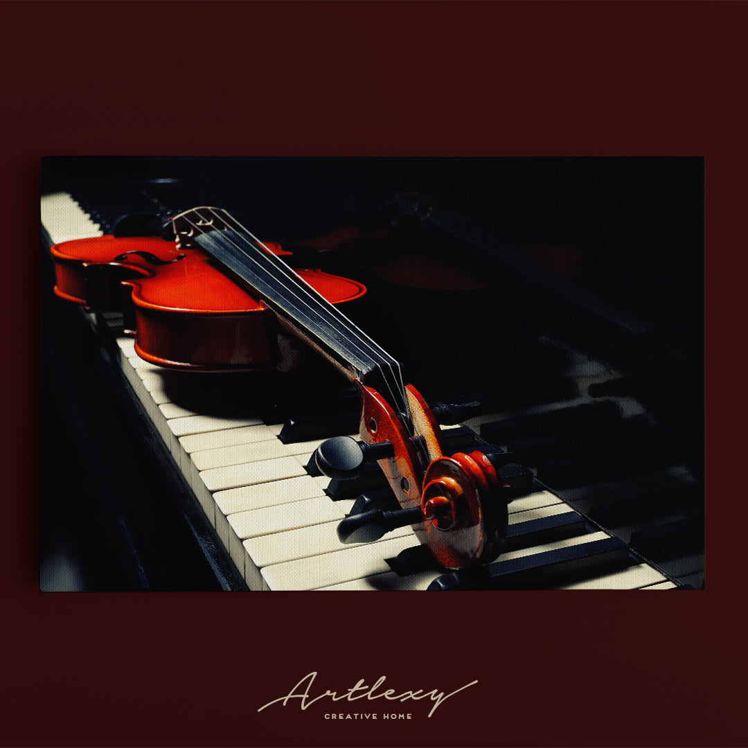 Piano with Violin Canvas Print ArtLexy   