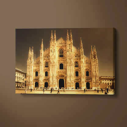 Milan Cathedral Canvas Print ArtLexy 1 Panel 24"x16" inches 