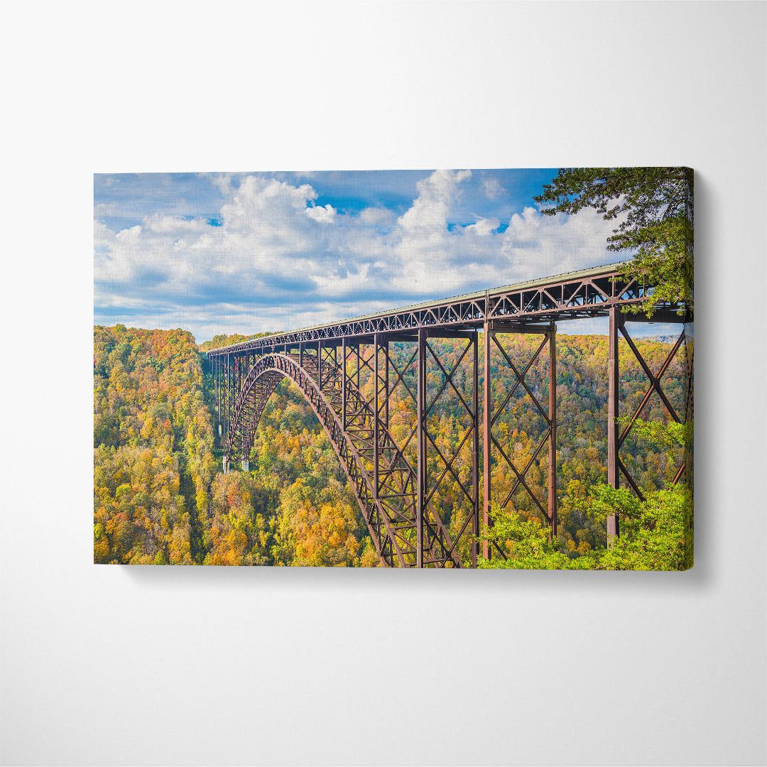New River Gorge Virginia USA Canvas Print ArtLexy 1 Panel 24"x16" inches 