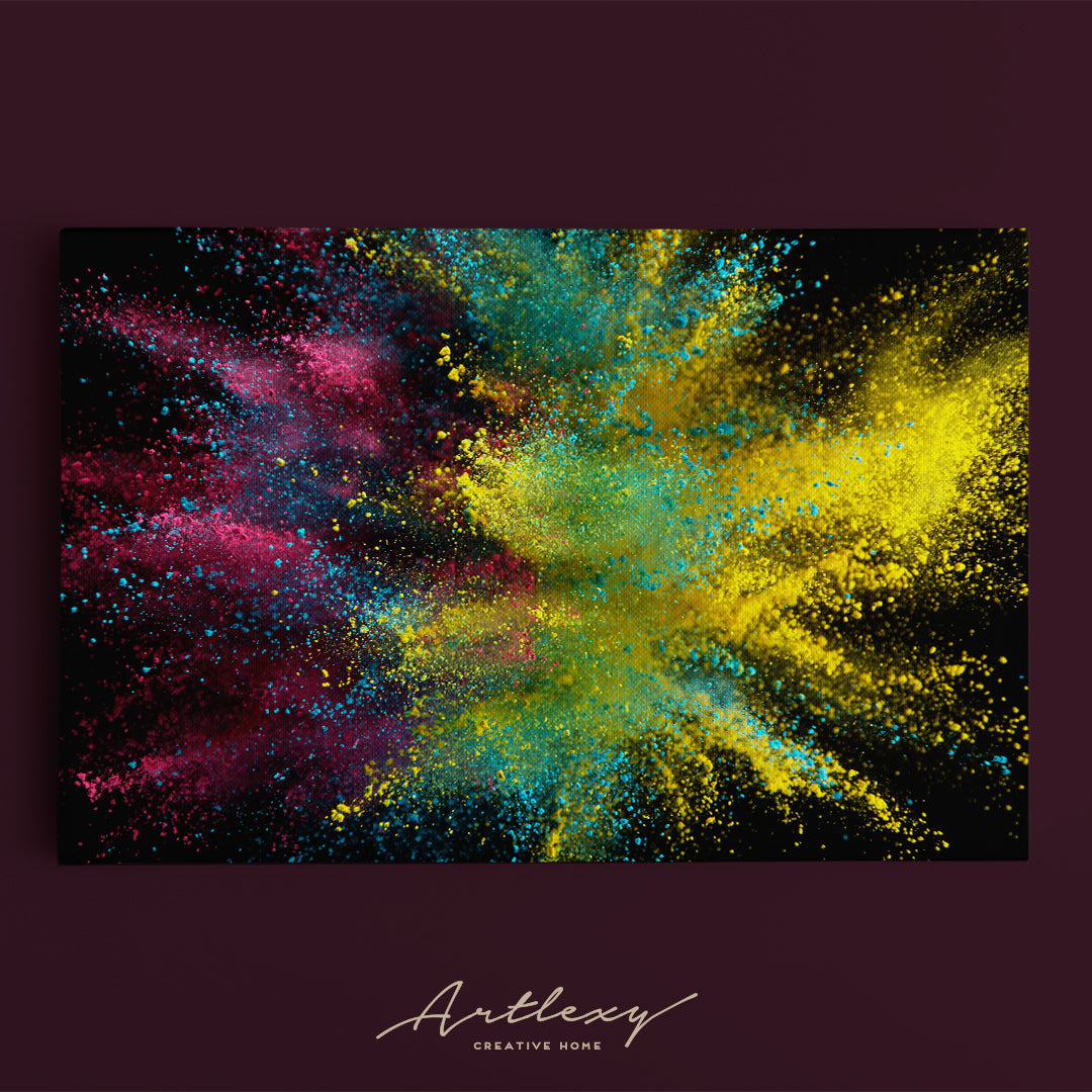 Colorful Powder Explosion Canvas Print ArtLexy   