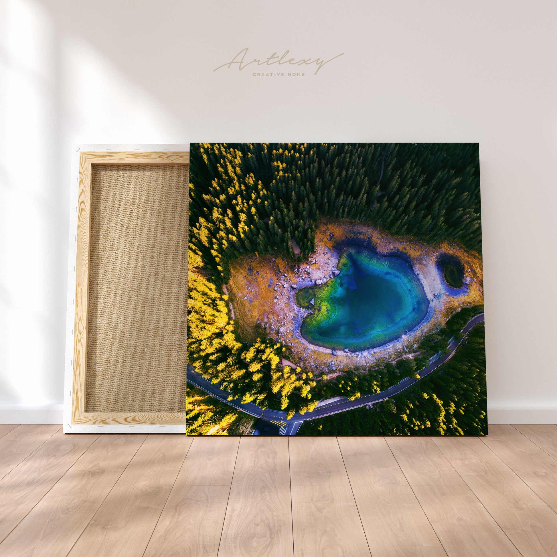 Carezza Lake Dolomites Canvas Print ArtLexy   