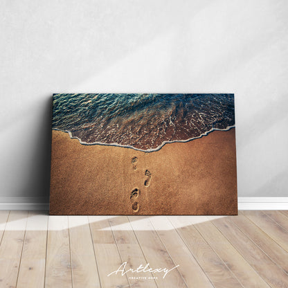 Footsteps on Sand Canvas Print ArtLexy   