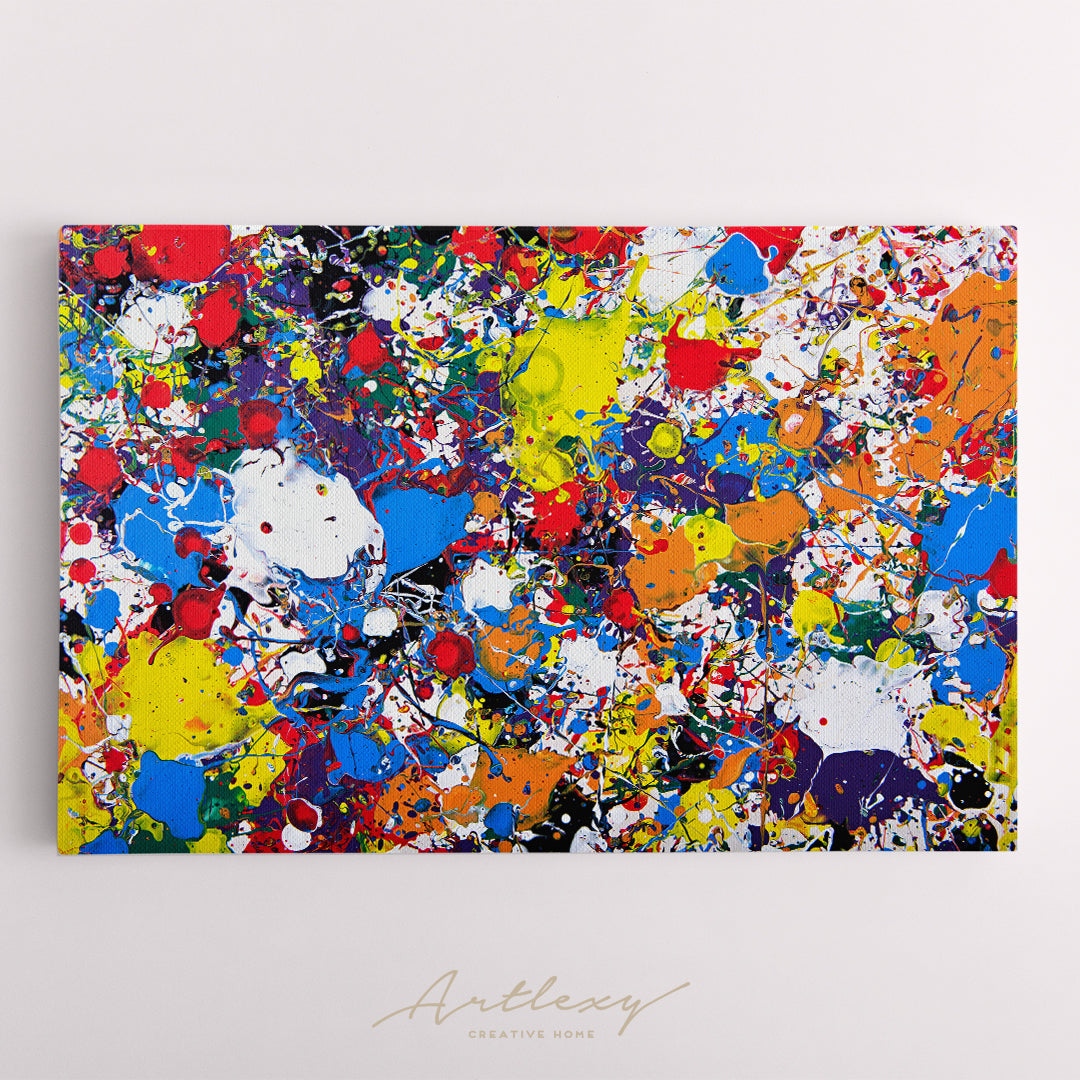 Colorful Abstract Splashes Canvas Print ArtLexy   