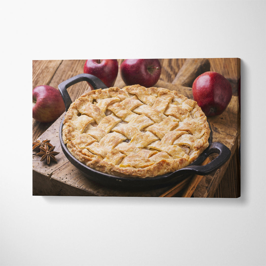 Apple Pie Canvas Print ArtLexy 1 Panel 24"x16" inches 