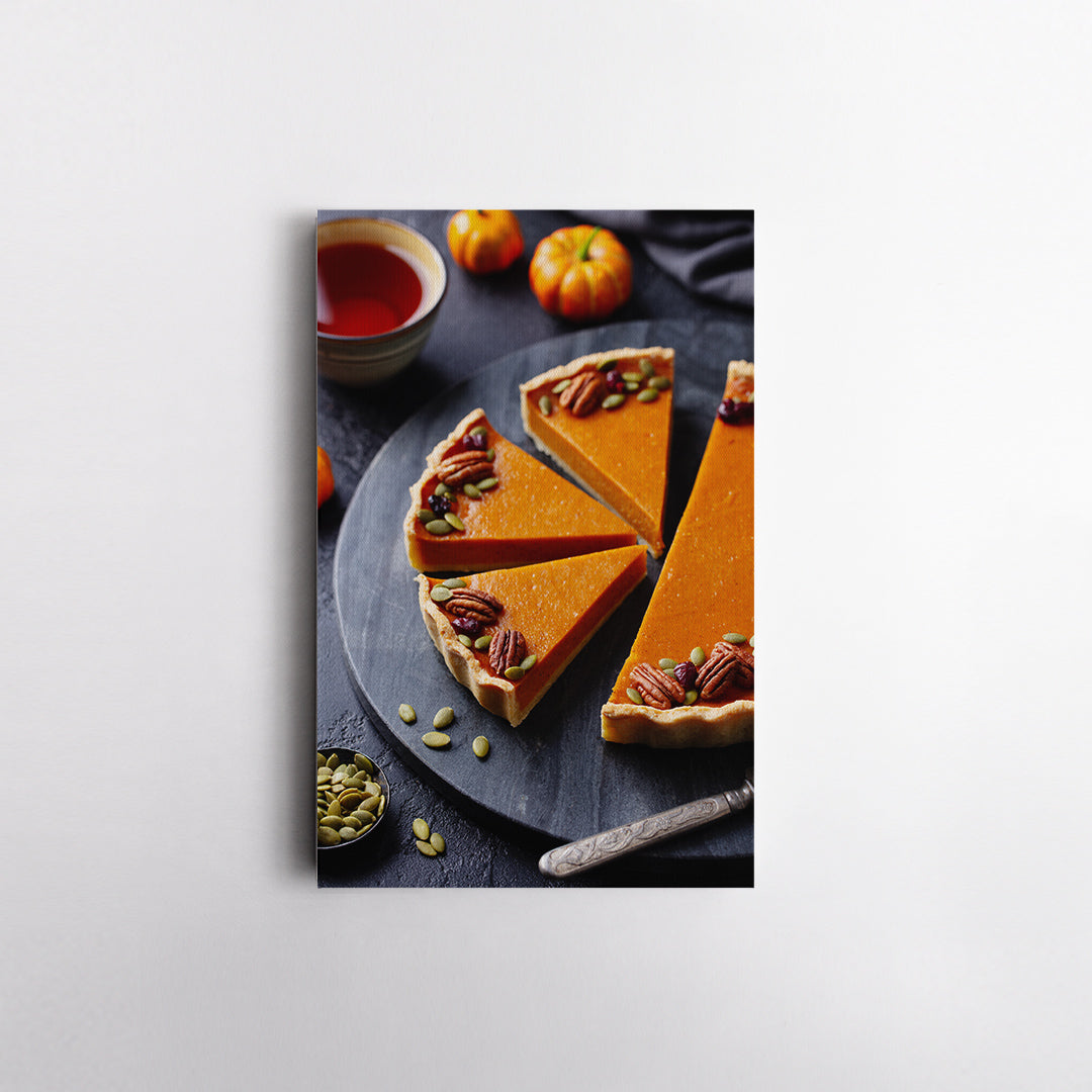 Classic American Pumpkin Pie Canvas Print ArtLexy   