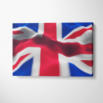 Abstract United Kingdom Flag Canvas Print ArtLexy 1 Panel 24"x16" inches 