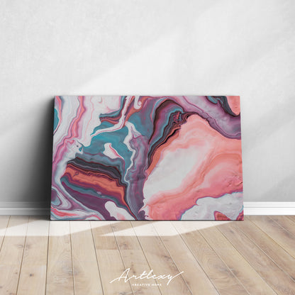 Pastel Colors Abstract Fluid Waves Canvas Print ArtLexy   