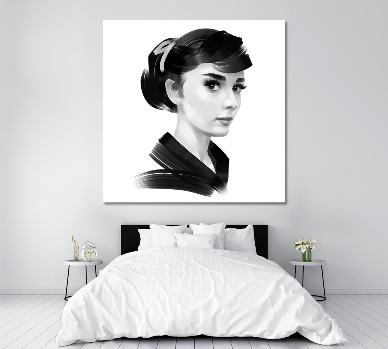 Audrey Hepburn Portrait Canvas Print ArtLexy 1 Panel 12"x12" inches 