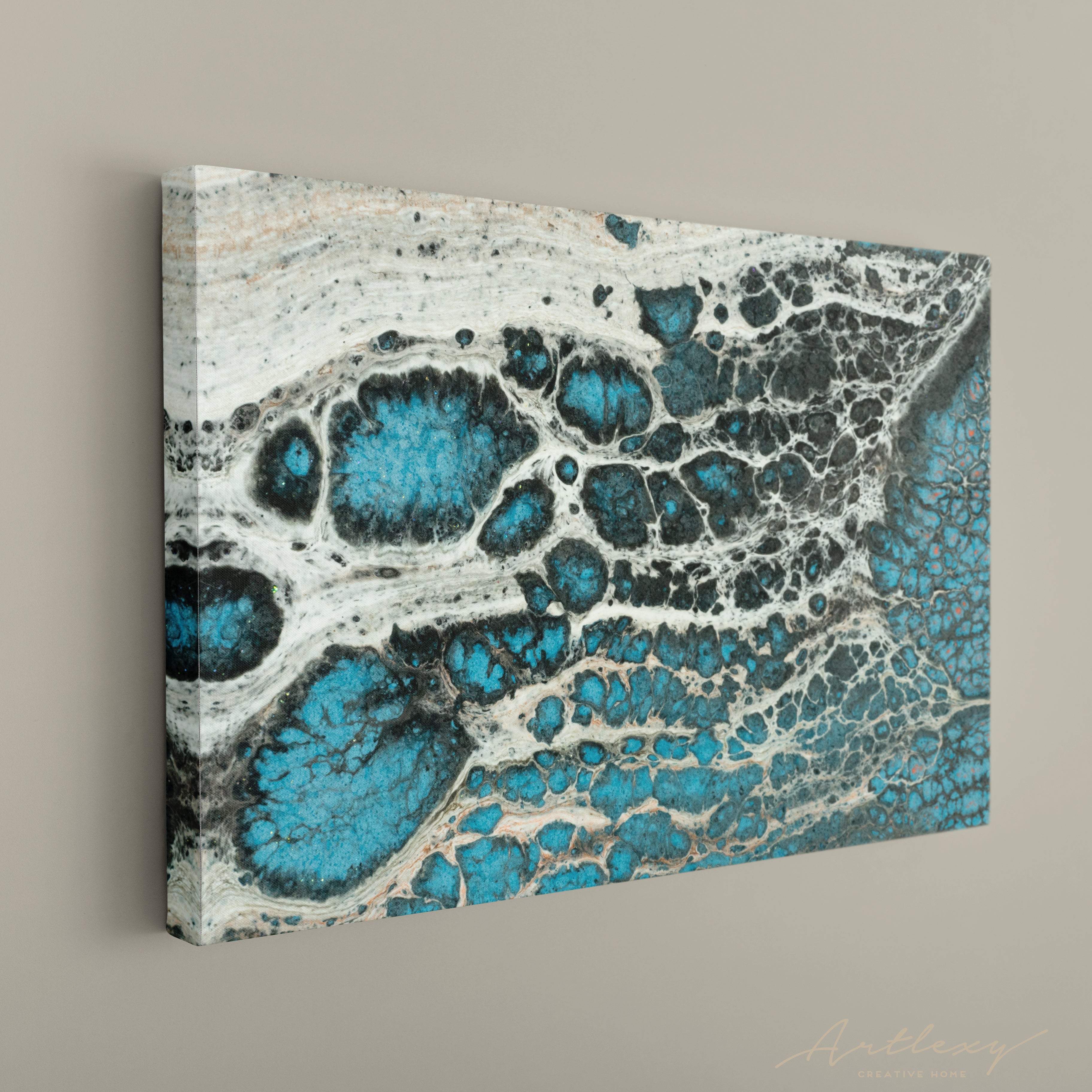 Abstract Cracked Marble Canvas Print ArtLexy   